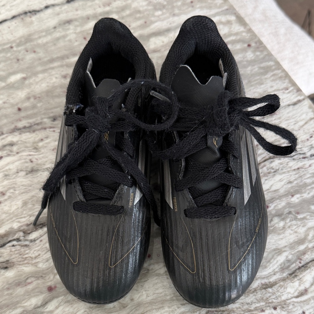 Toddler Boys 11K Adidas Soccer Cleats Athletic Cleats with Subtle Gold Accents